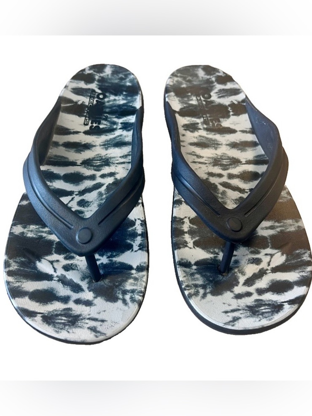NWOB~Skechers Foamies Bay Breeze Sunset Dreams Flip Flops Blue Tie Dye Sz 8